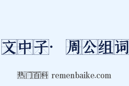 文中子·周公组词是什么意思的图片